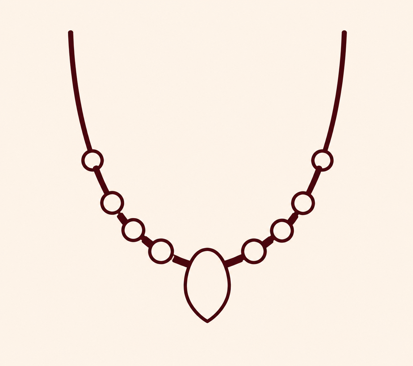 Ilustración de collar de hilo