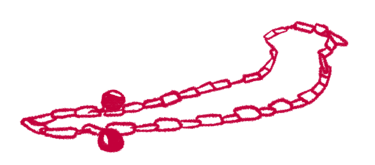 Ilustración de la dinámica 2: collar o pulsera de cadena